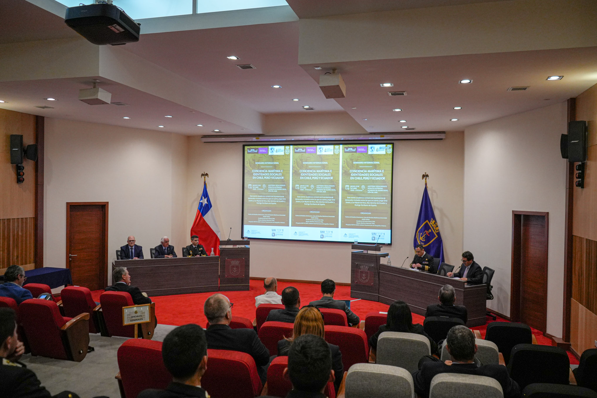 Lee más sobre el artículo ACADEMIA DE GUERRA NAVAL REALIZÓ SEMINARIO “CONCIENCIA MARÍTIMA E IDENTIDADES SOCIALES EN CHILE, PERÚ Y ECUADOR”