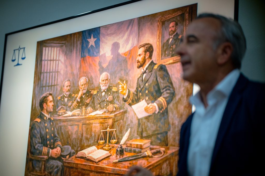 VICEALMIRANTE (R) ARTURO UNDURRAGA DÍAZ EXPUSO SOBRE EL LEGADO HUMANO Y VALÓRICO DEL COMANDANTE ARTURO PRAT EN LA MUNICIPALIDAD DE PROVIDENCIA